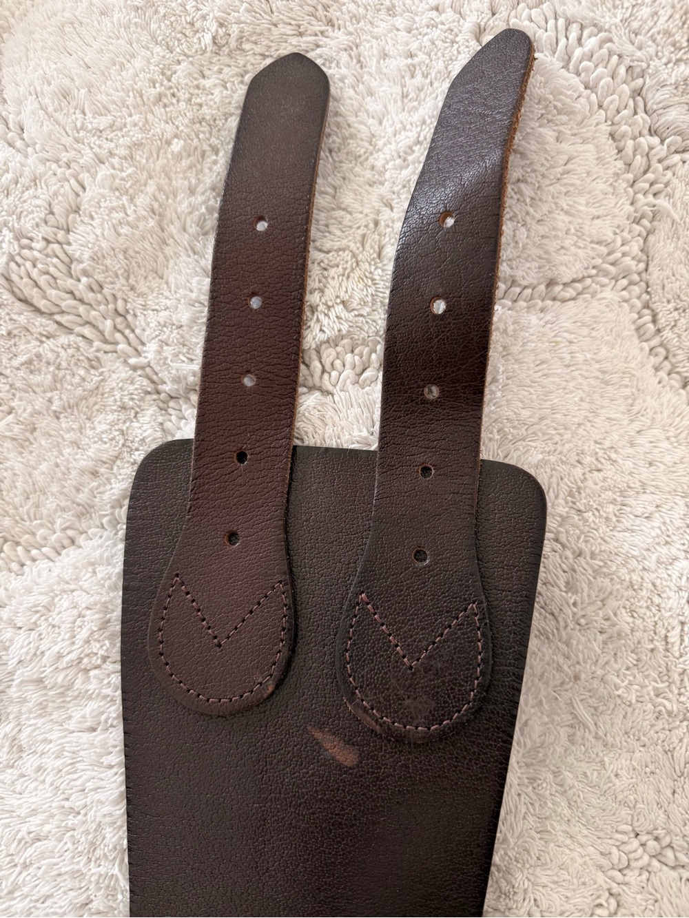 Linea Pelle Wide Double-Buckle Brown Leather Waist Belt size S - Picture 5 of 8